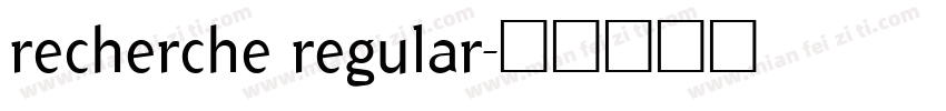 recherche regular字体转换